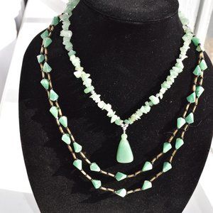 Set Turquoise Necklaces 22" & 9.5"
